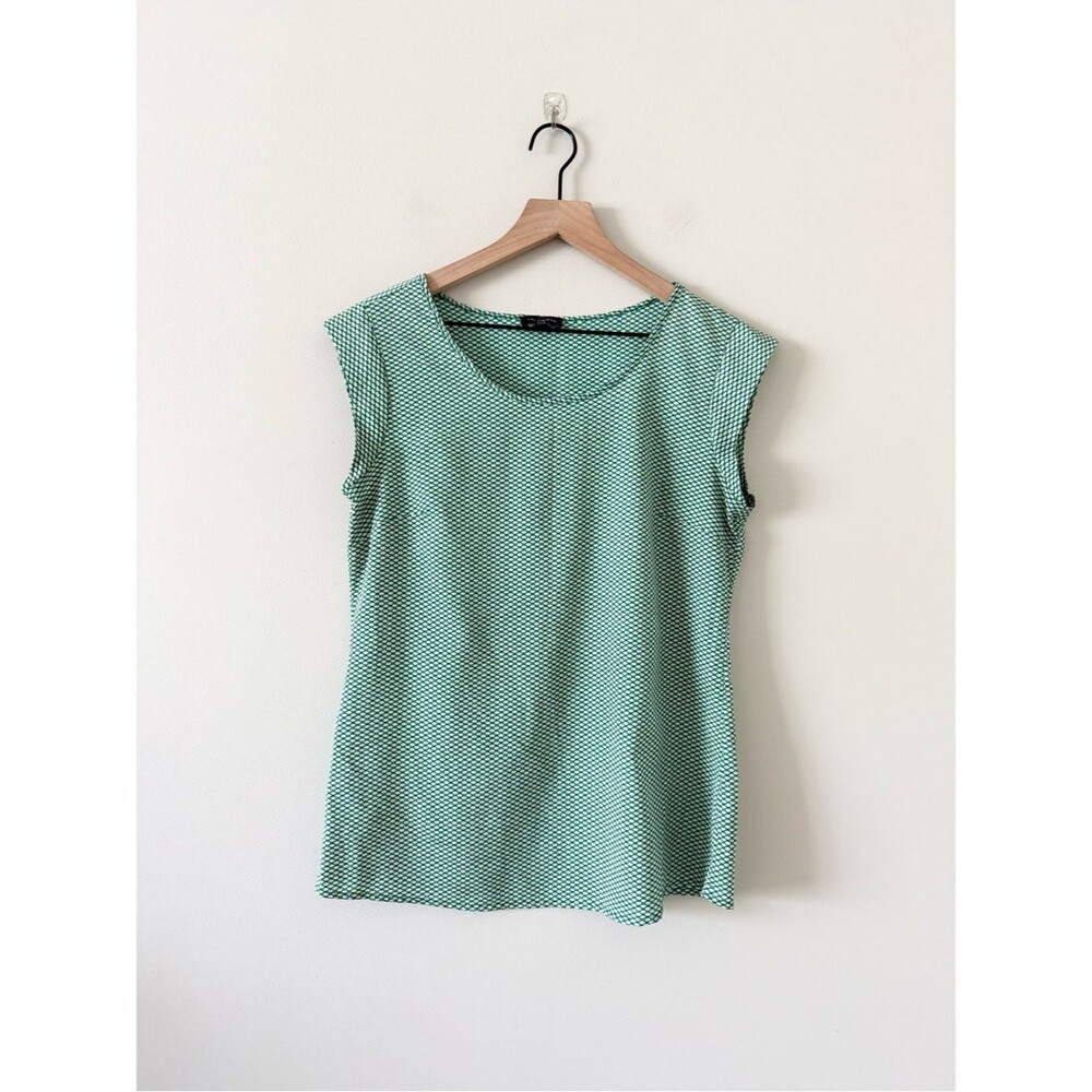 The Limited Green Geometric Sleeveless Blouse Top Size S